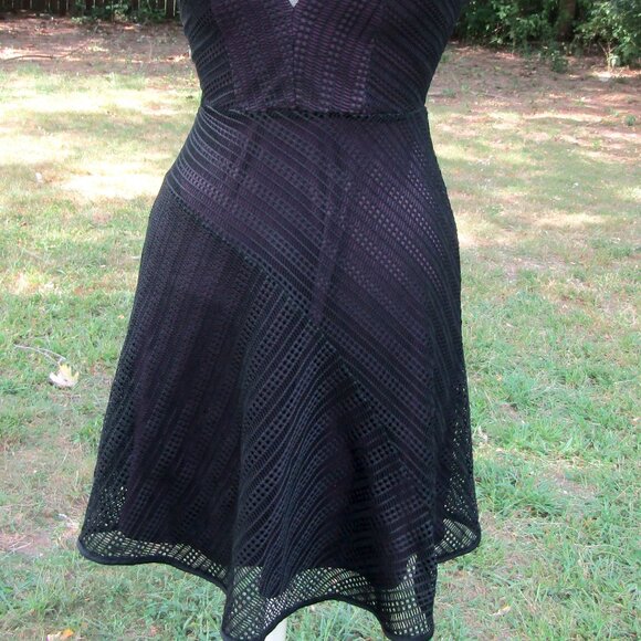 Guess Black Purple Dress Mesh Cocktail Size 2 - Picture 2 of 8